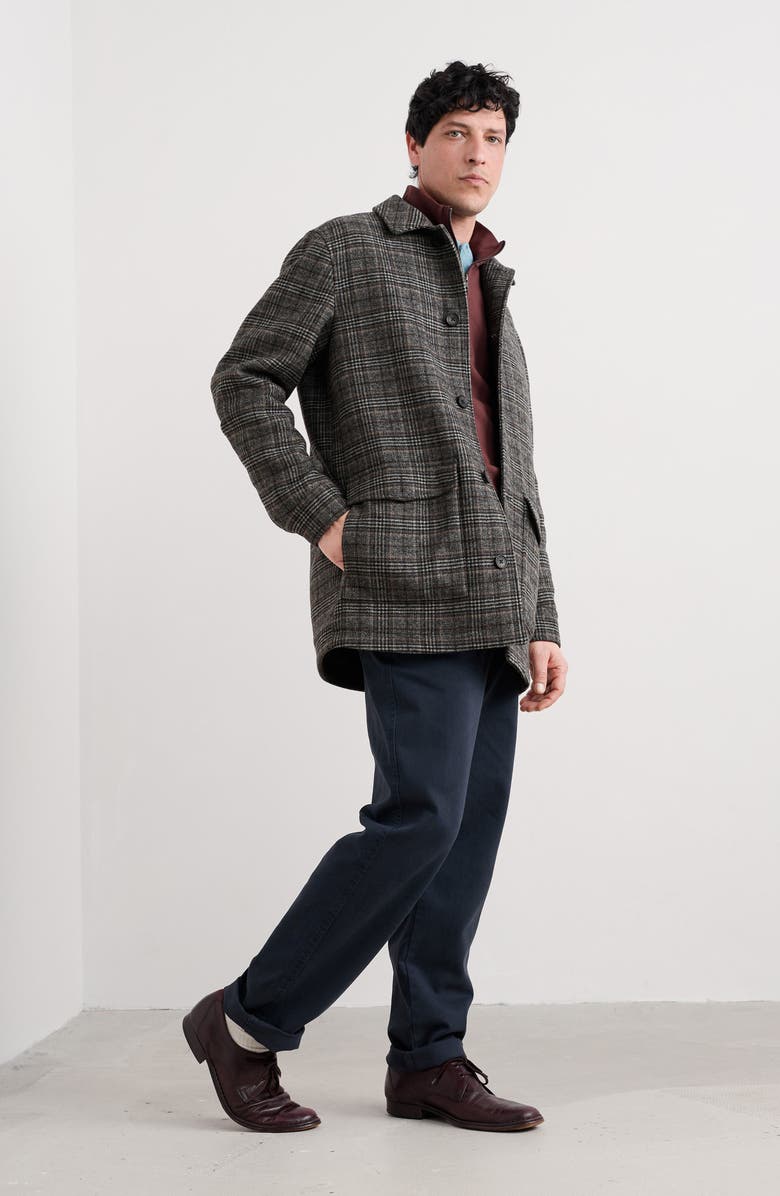 Seasalt Cornwall Rowlocks Glen Check Felted Jacket, Alternate, color, Venwyn Iron Ore