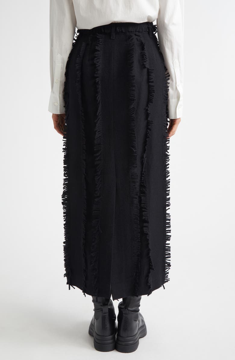 EENK Fringe Wool Skirt, Alternate, color, Black Wool