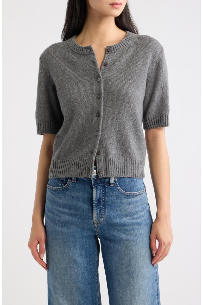 Maude Recycled Cashmere Blend Cardigan, Main, color, THUNDER