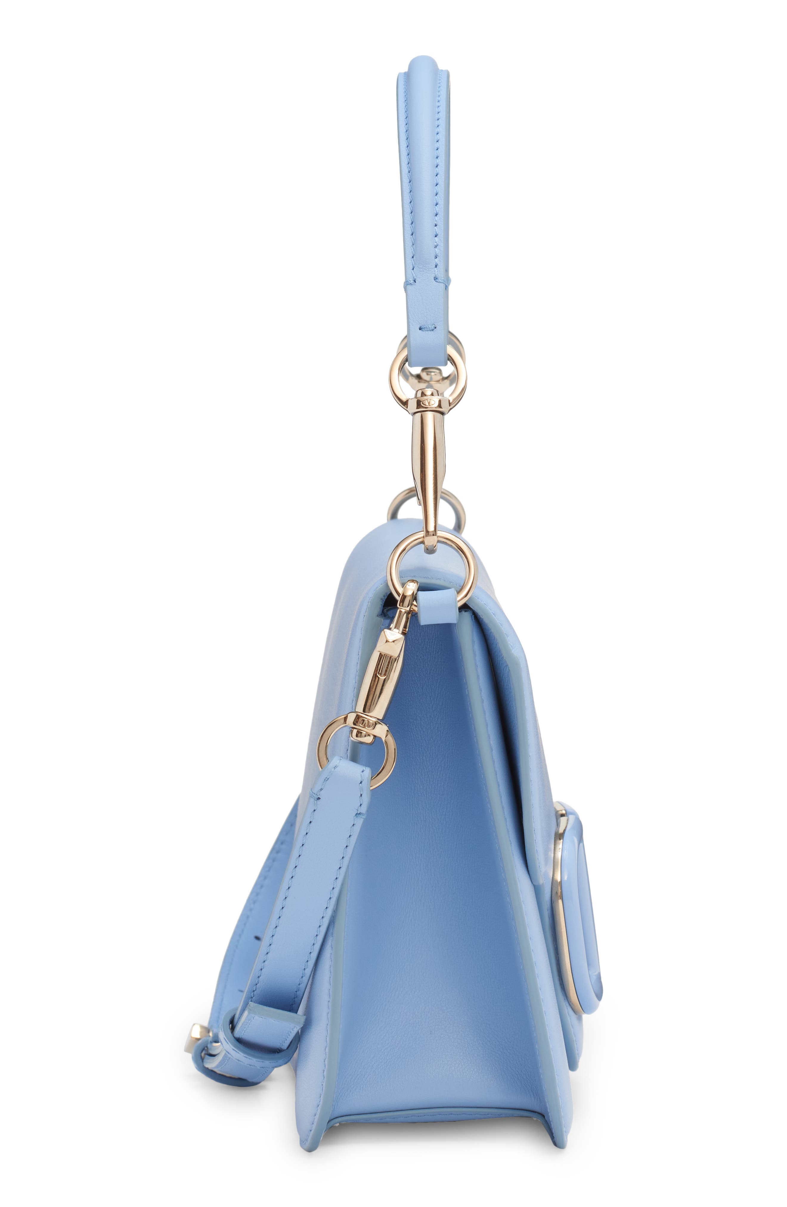 Valentino Garavani Locò Leather Shoulder Bag, Alternate, color, 