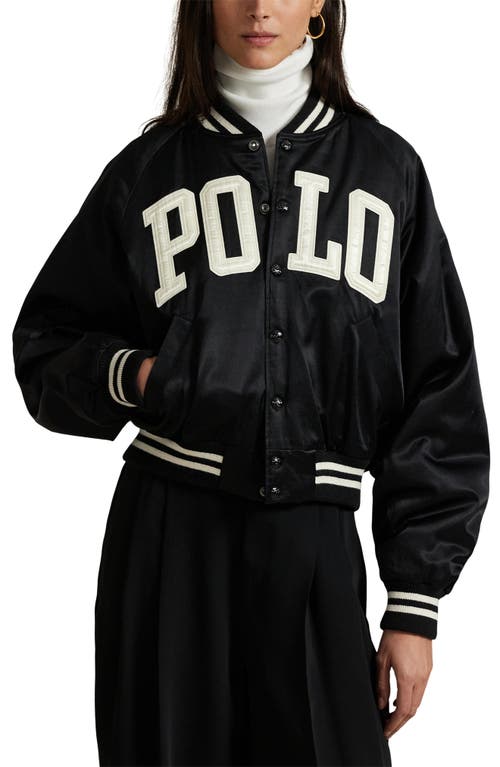 Polo Ralph Lauren Logo Satin Bomber Jacket
