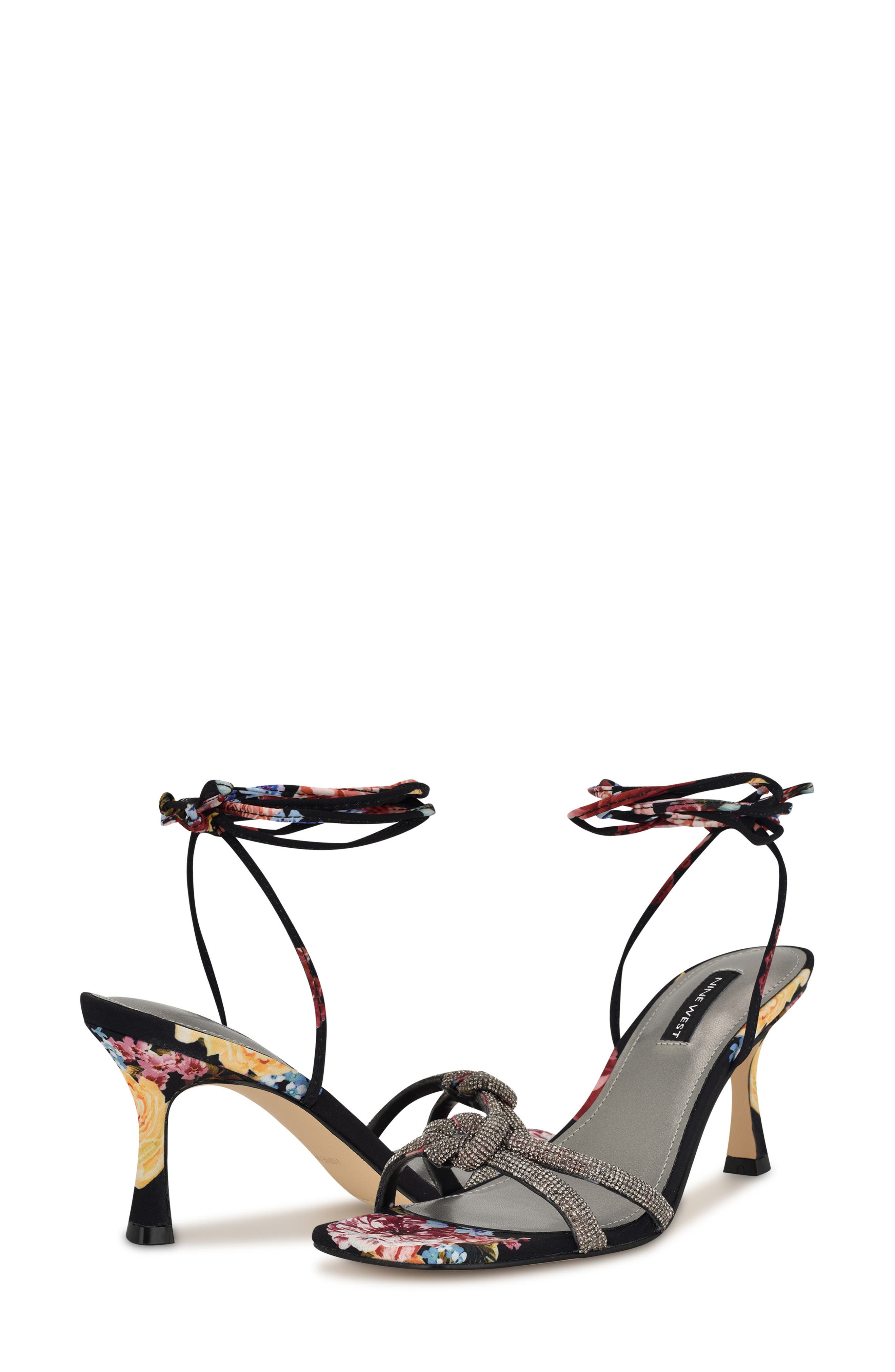 Nine West Raqchel Ankle Wrap Sandal, Alternate, color, Black