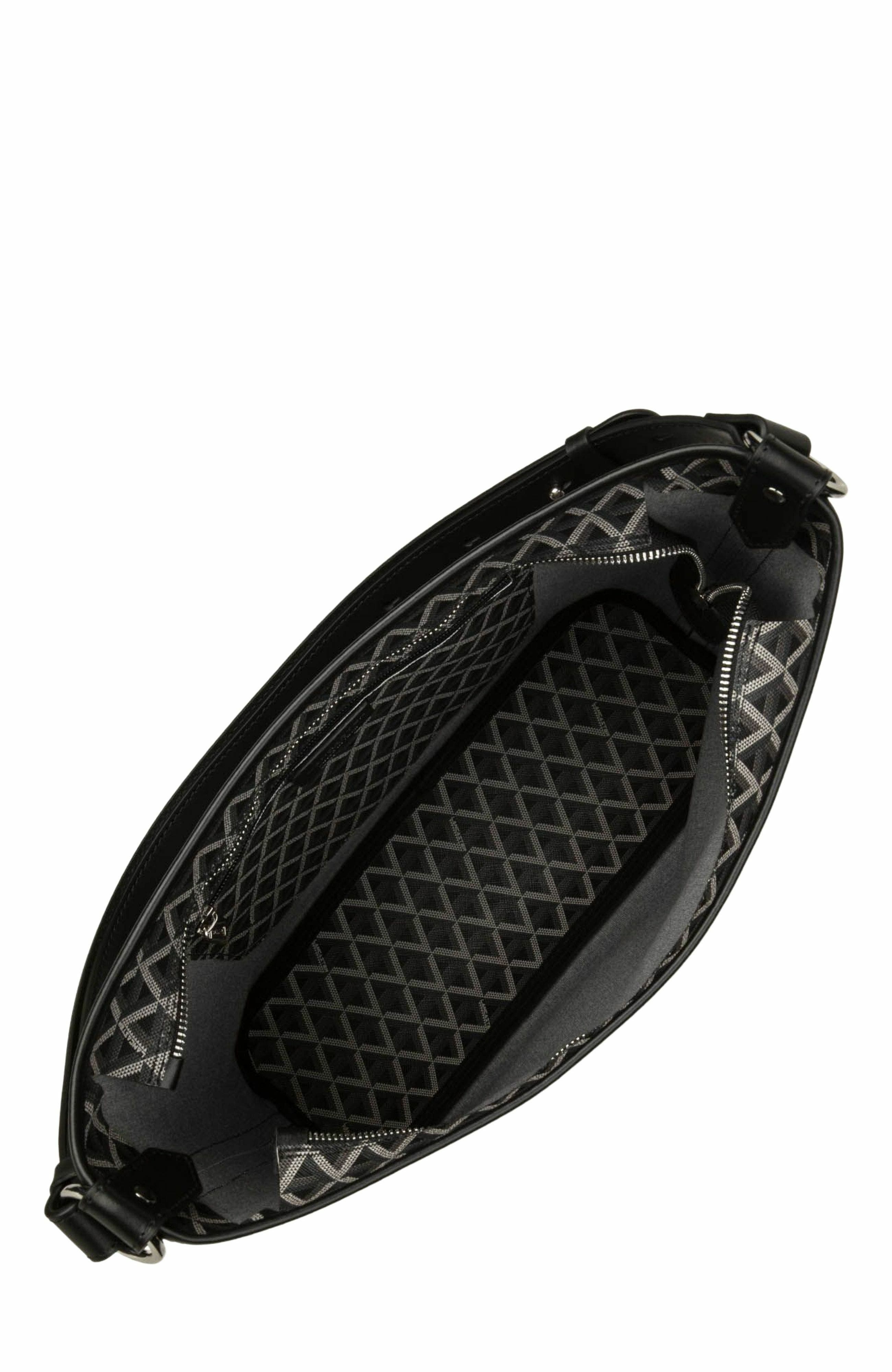 Lancaster Zipped Bucket Bag Ikon IT, Alternate, color, Noir