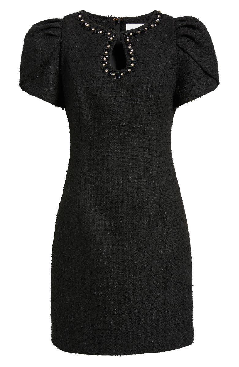 Lilly Pulitzer<sup>®</sup> Emmylou Embellished Bouclé Shift Dress, Alternate, color, Noir Chic Chick Boucle