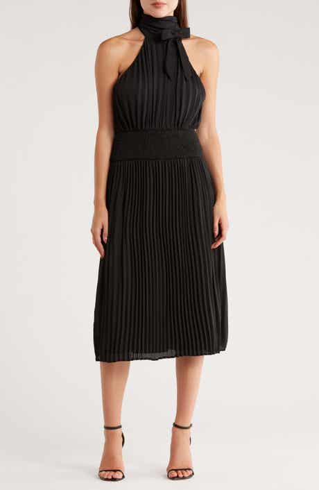 AREA STARS Bow Neck Halter Dress