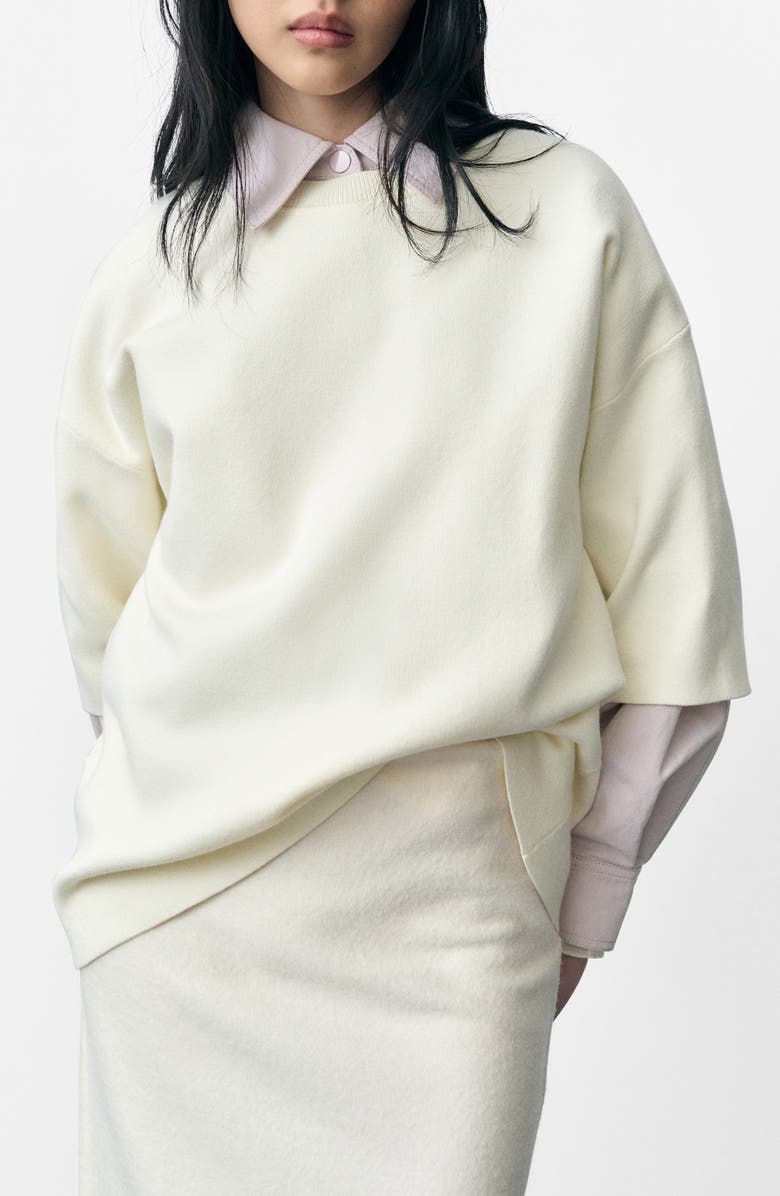 MANGO Rama Short Sleeve Crewneck Sweater, Main, color, 