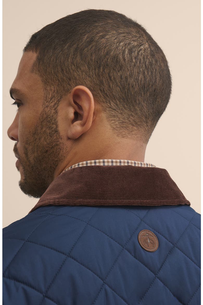 Quilted Shirt Jacket with Corduroy Collar, Alternate, color, NAVY BLAZER