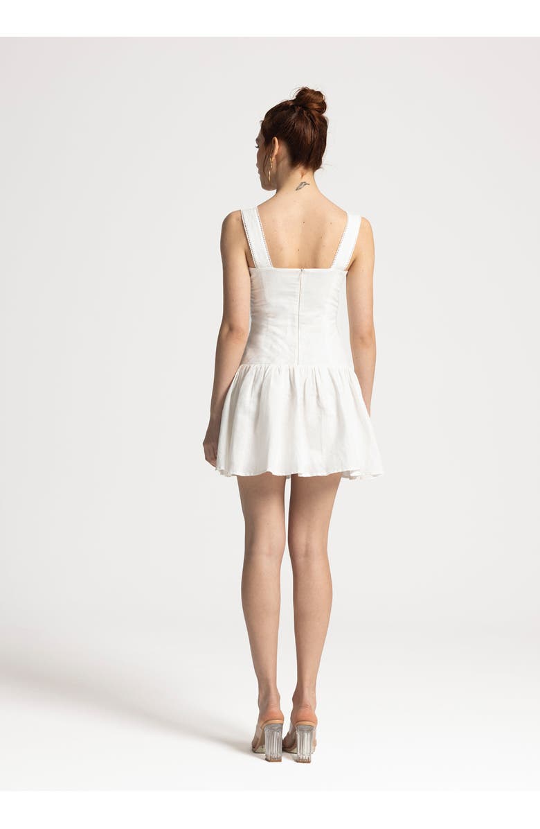 Monlicia Milena Mini Linen Dress, Alternate, color, White