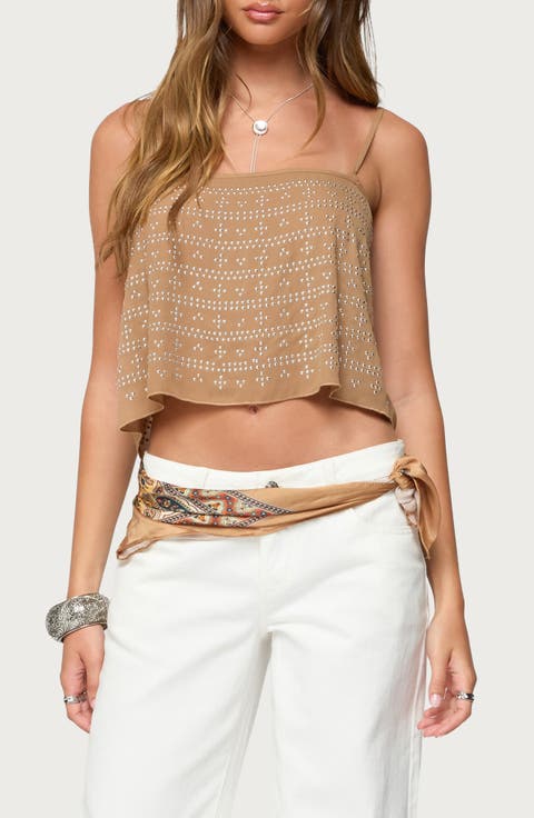 Sunna Studded Crop Top
