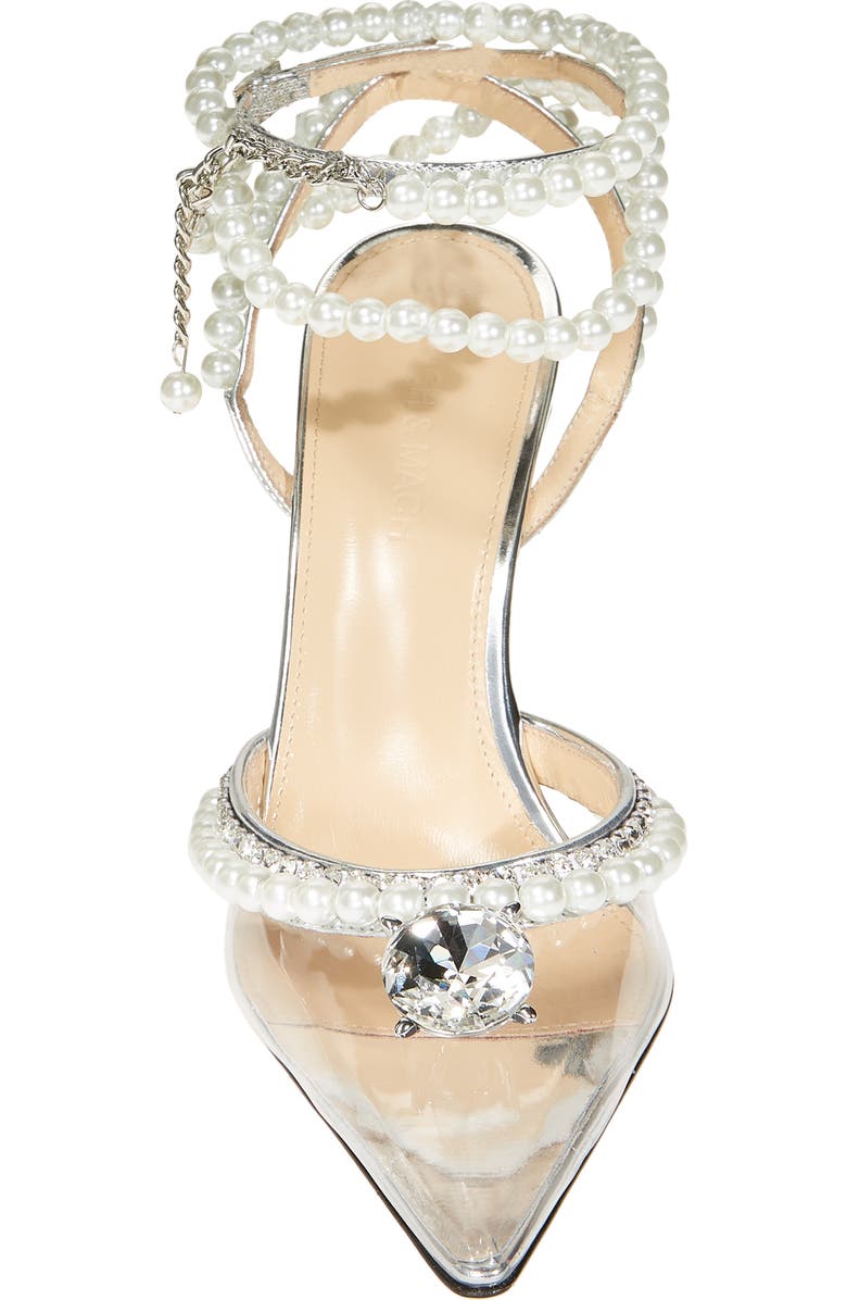 Mach & Mach Diamond of Elizabeth Imitation Pearl Pointed Toe Pump, Alternate, color,