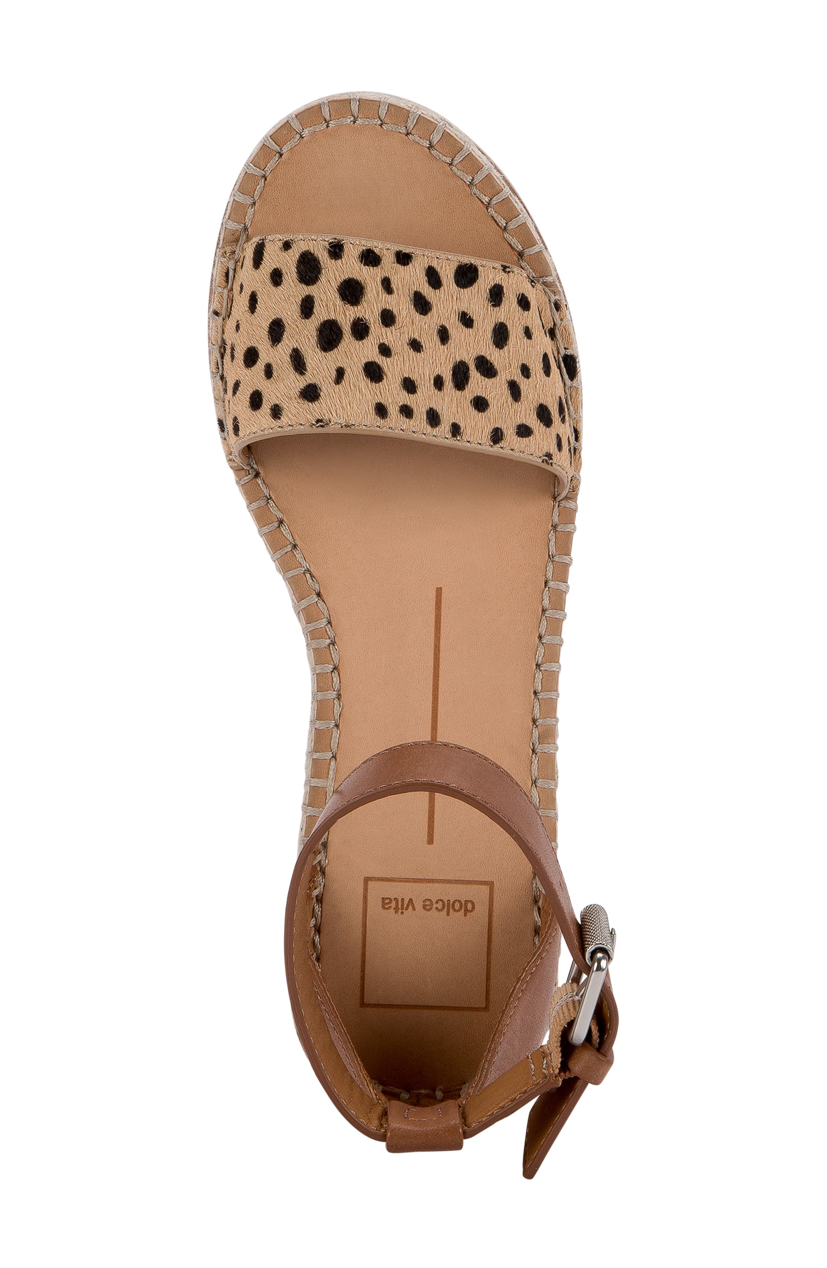 Larita Espadrille Platform Sandal, Alternate, color, LEOPARD CALF HAIR