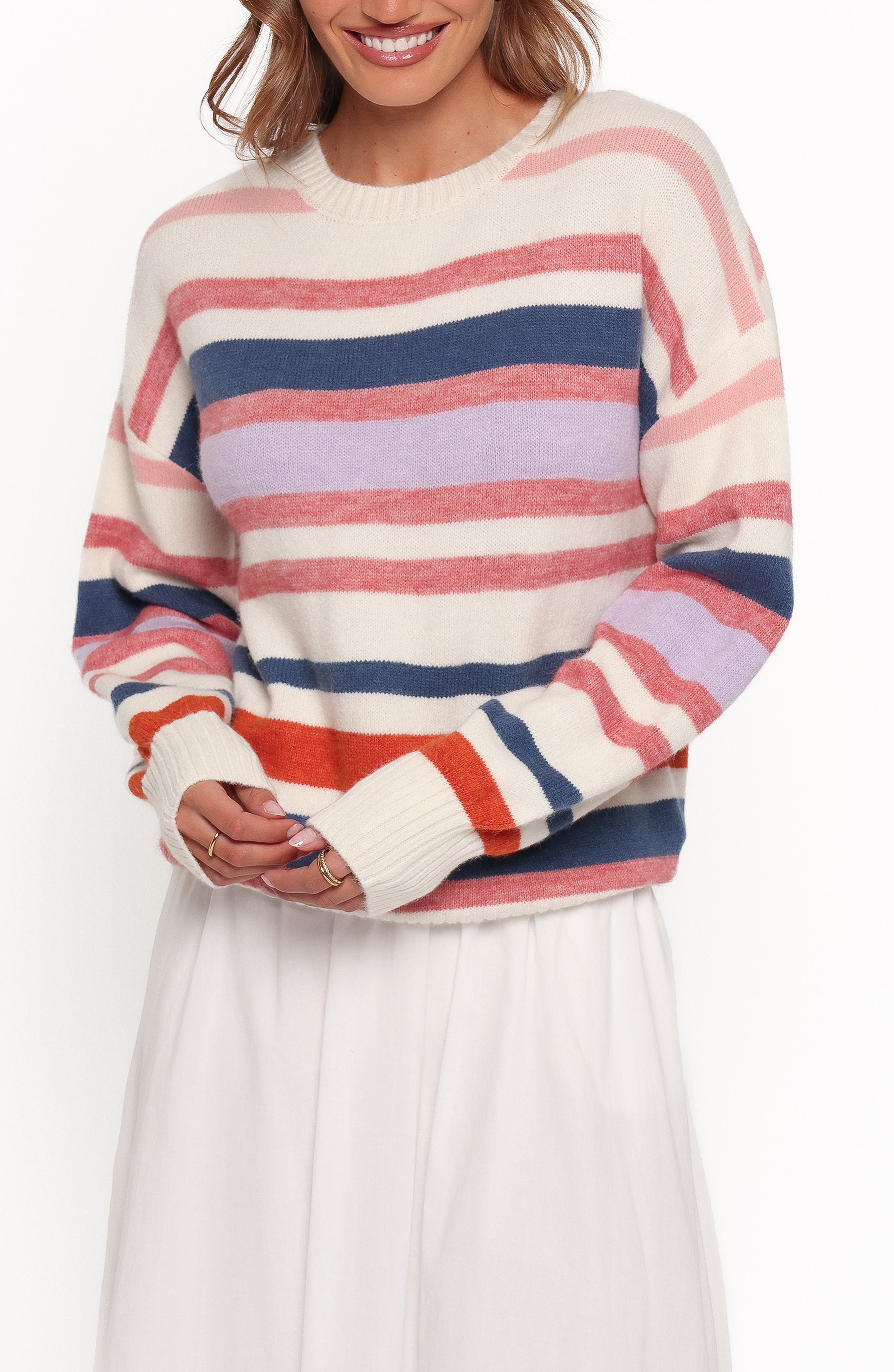 selected CREAM MULTI STRIPE