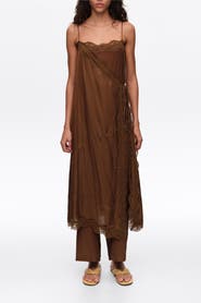 Bimba y Lola Off-White Lace Skirt-Trouser Hybrid