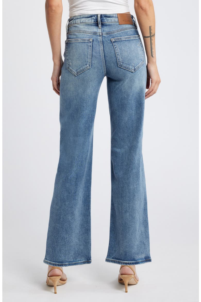 Ripped Straight Leg Jeans, Alternate, color, DARK WASH