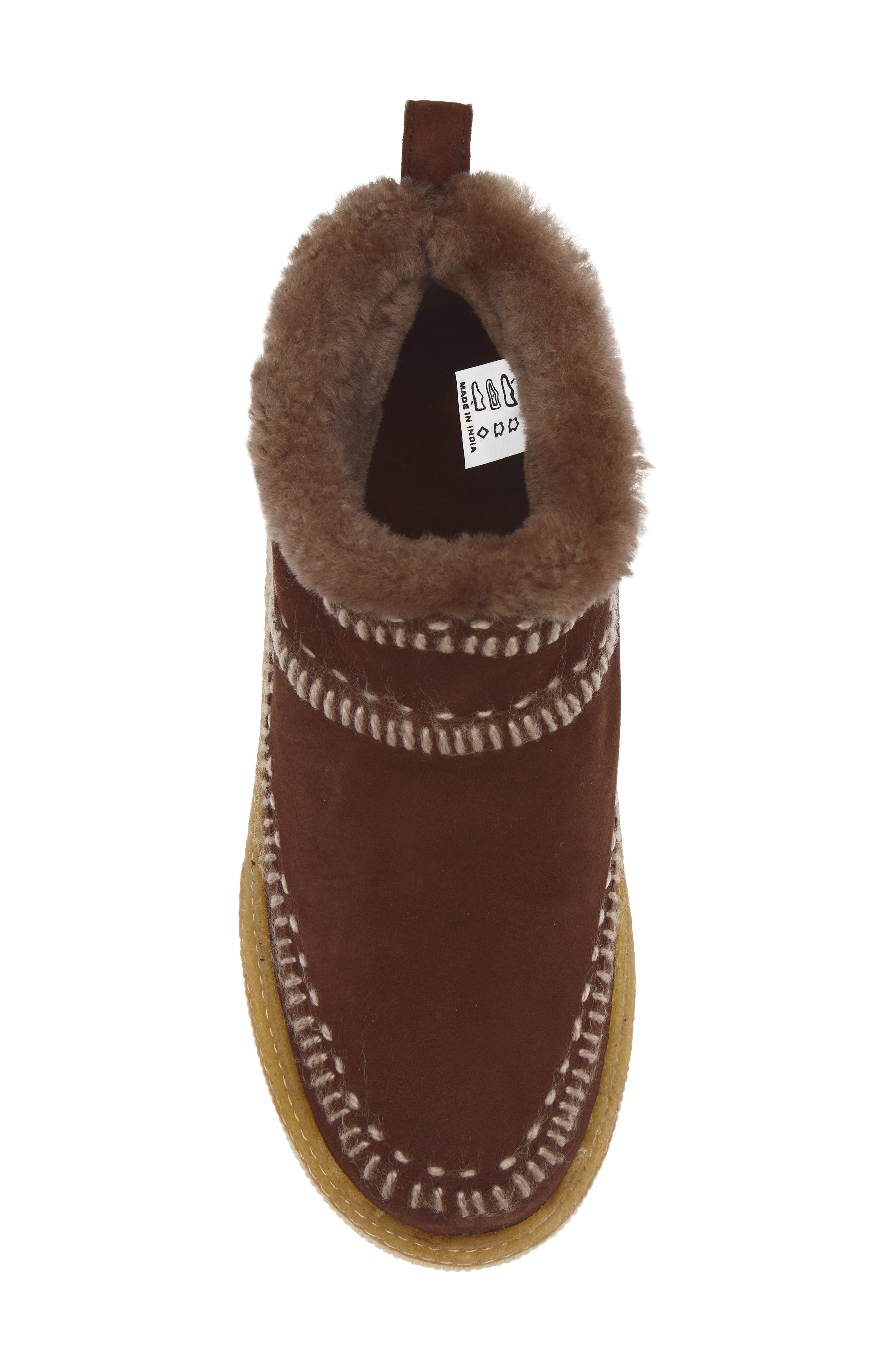 Ronan 6.0 Genuine Shearling Lined Ankle Boot, Alternate, color, CHOCOLATE SUEDE / WHEAT