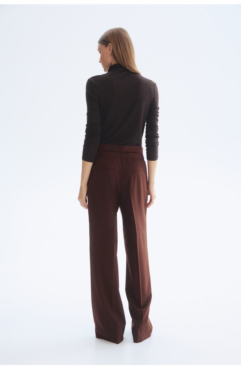 H&M Belted Paper Bag Trousers, Alternate, color, 