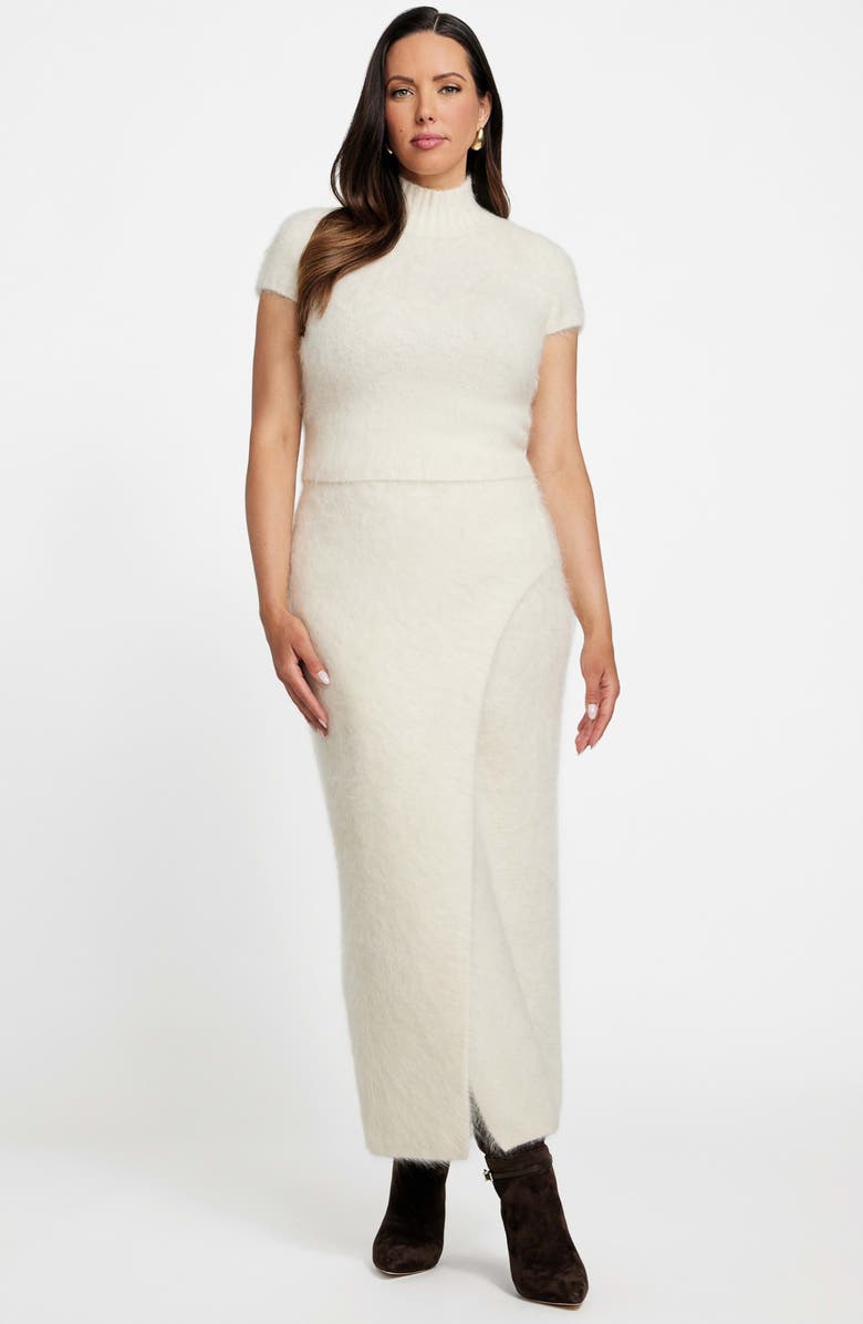 Marciano Agnes Alpaca Blend Maxi Skirt, Alternate, color, Ivory