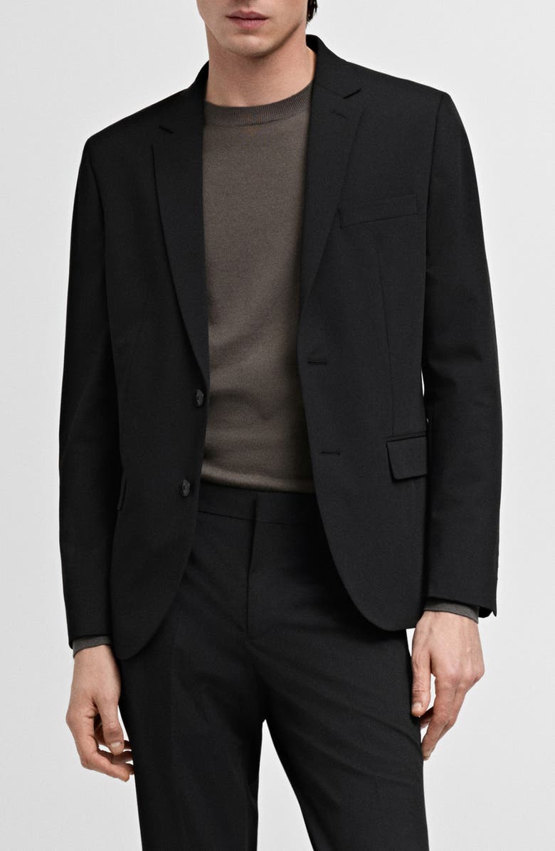MANGO Slim Fit Suit Jacket, Main, color, Black