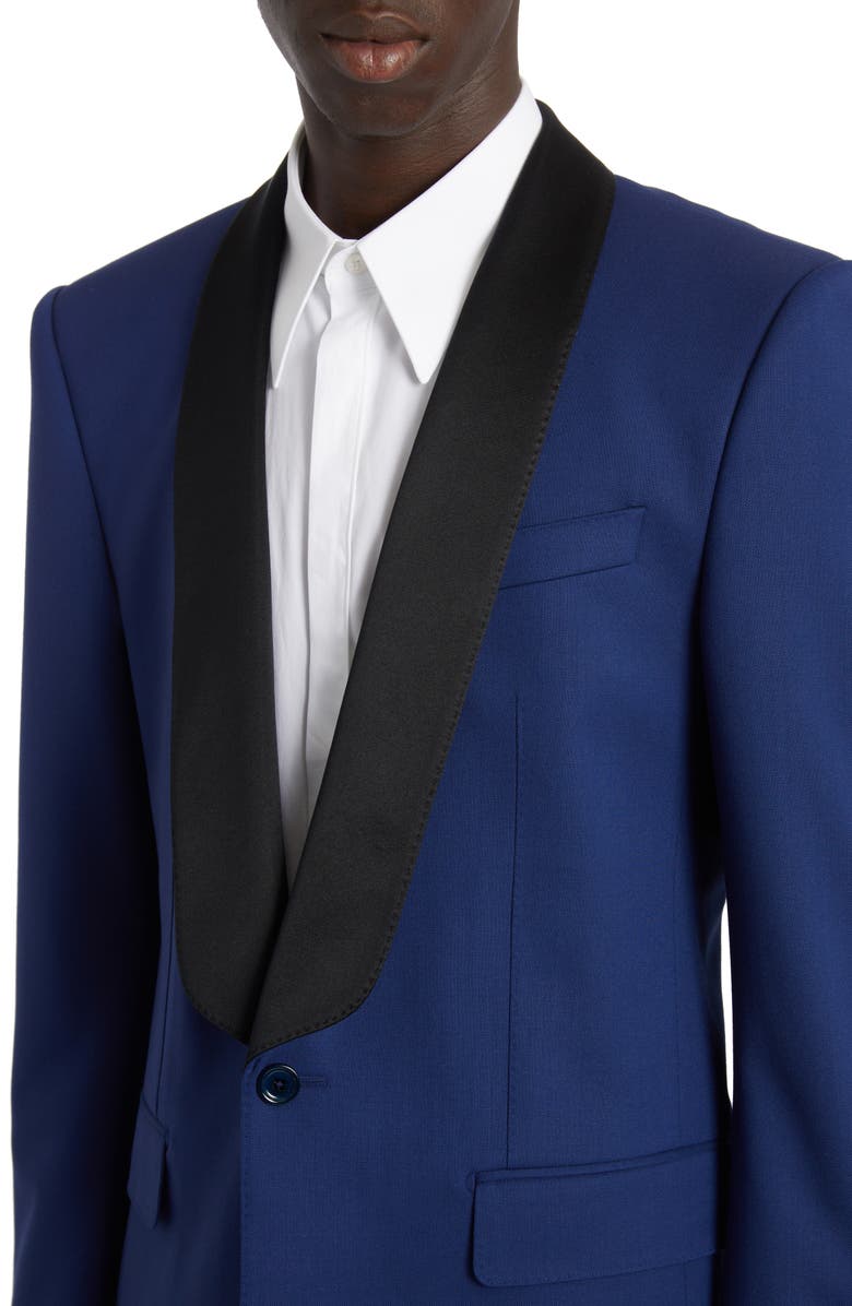 Dolce&Gabbana Sicilia Fit Stretch Wool Blend Tuxedo Jacket, Alternate, color, 