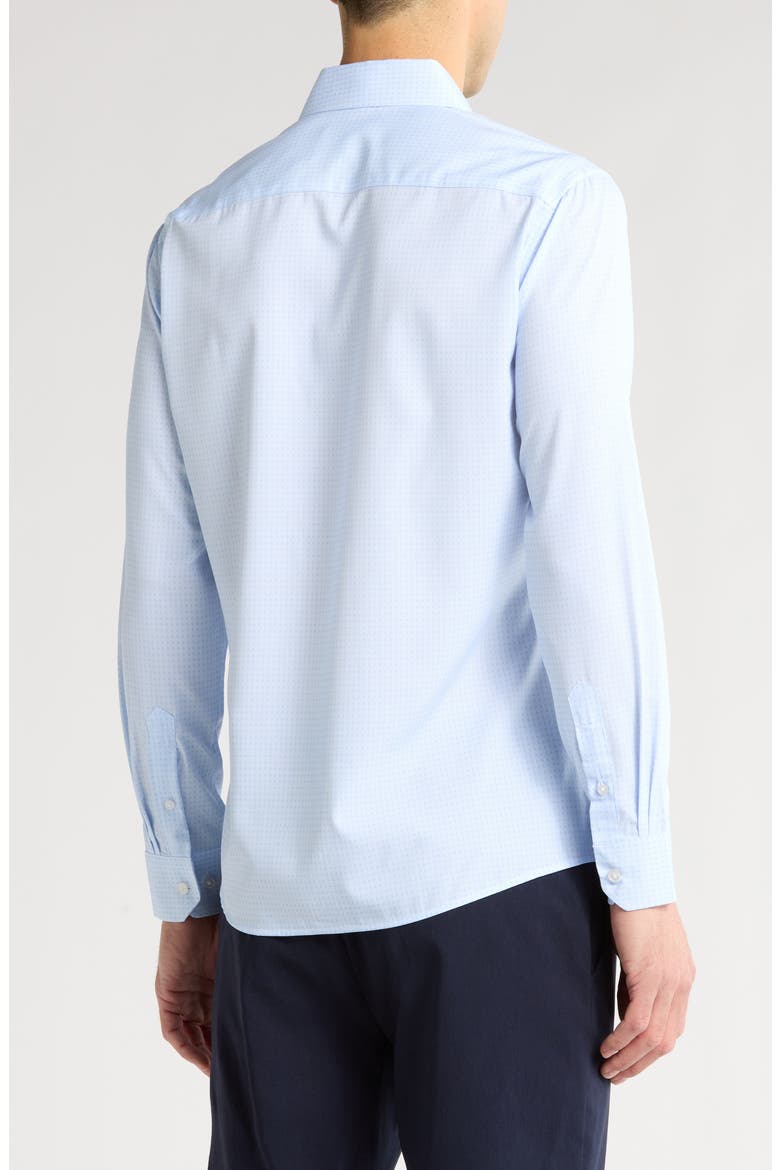 Slim Fit 4-Way Stretch Performance Button-Down Shirt, Alternate, color, BLUE