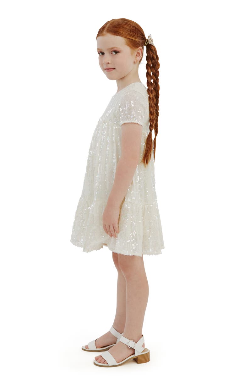 Bardot Junior Kids' Tiered Sequin Dress, Alternate, color, 