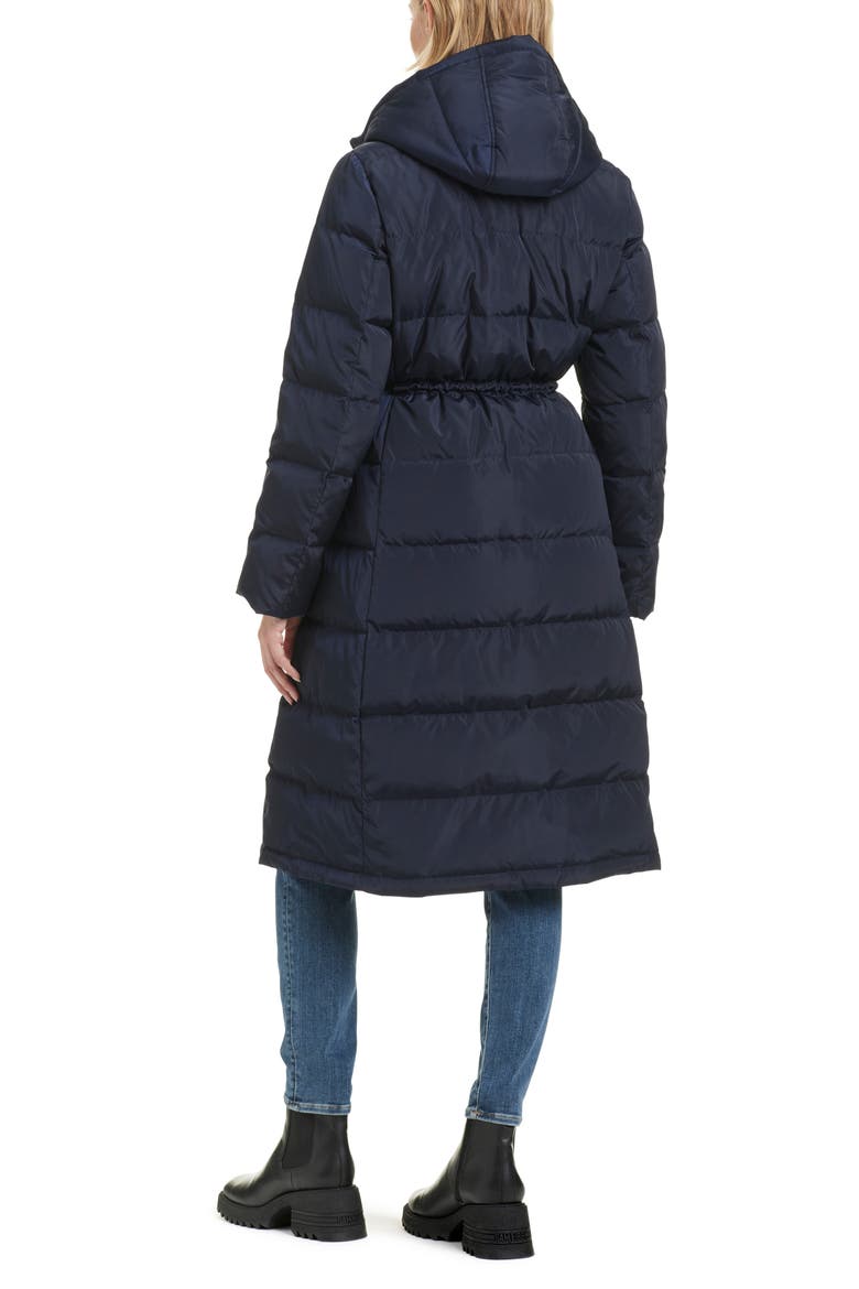 quilted down puffer coat with quilted zip bib, Alternate, color, MIDNIGHT NAVY