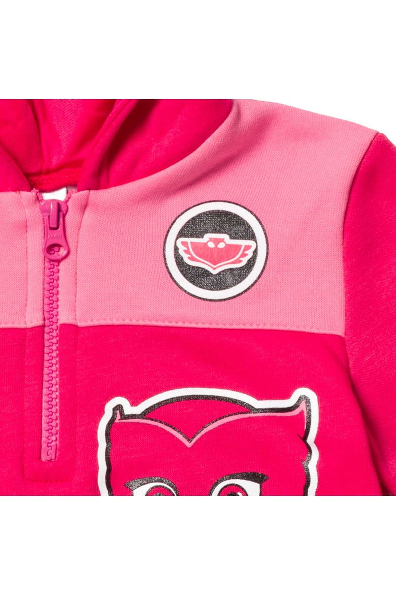 Half Zip Hoodie, Alternate, color, Owlette Pink