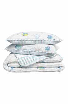 Woven & Weft Colorful Coastal Coral Quilt Set