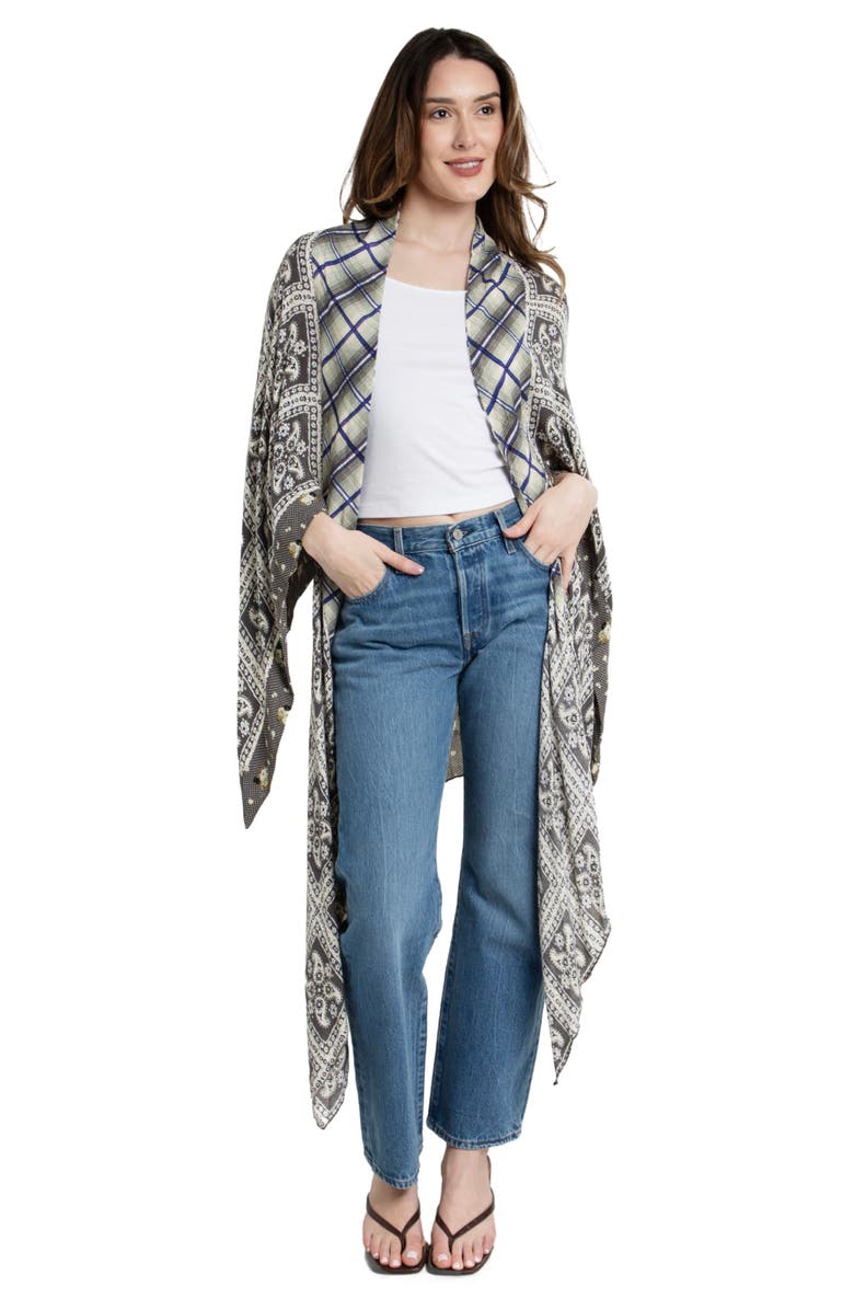 SAACHI Paisley Patchwork Drape Duster, Alternate, color, 