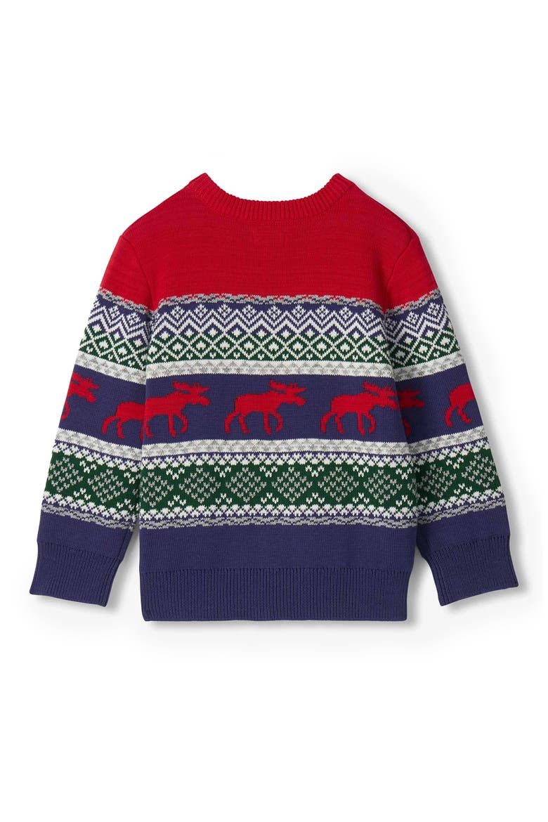 Kids' Holiday Fair Isle Sweater, Alternate, color, BLUE
