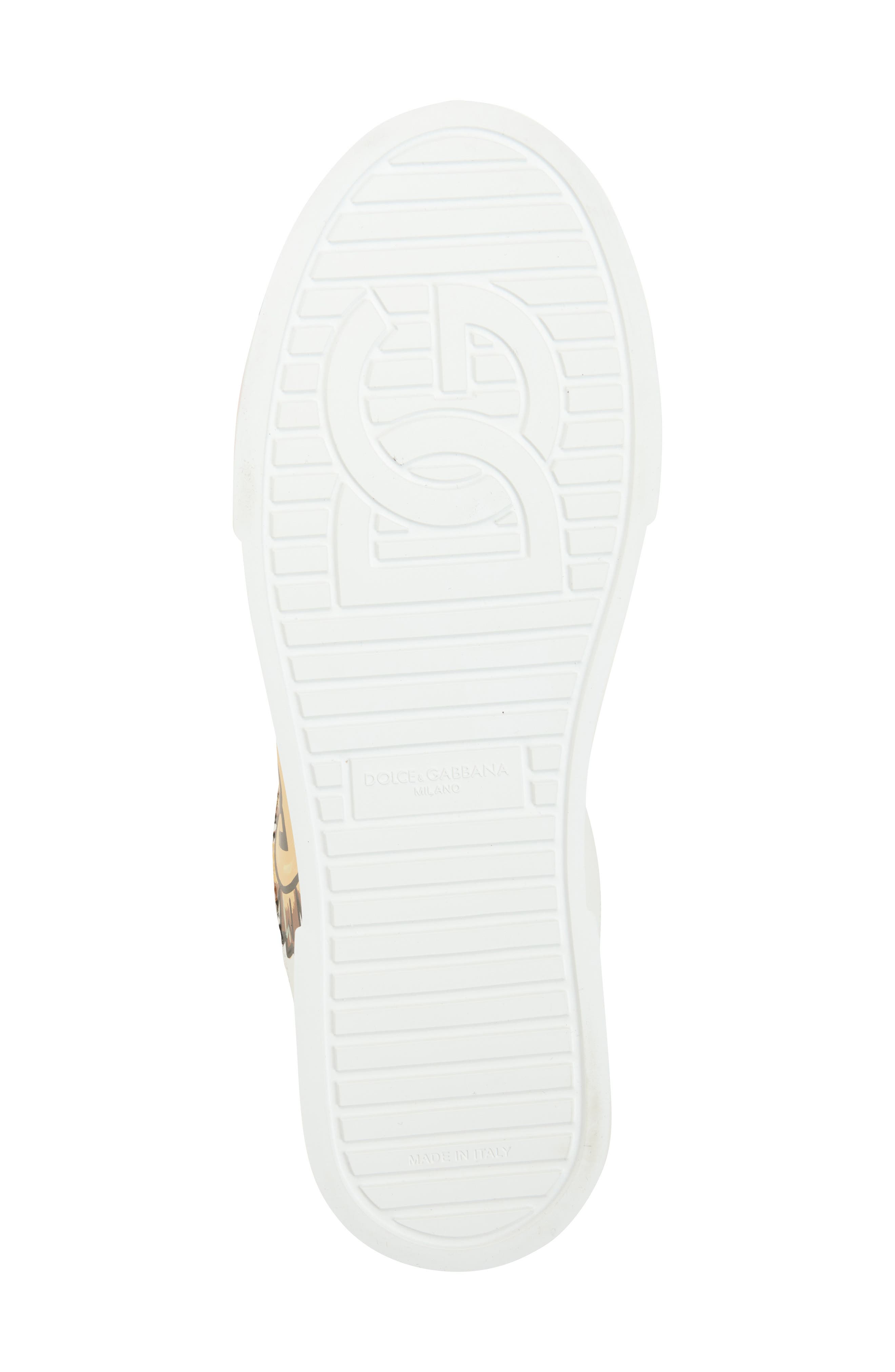 Dolce&Gabbana Portofino Light Strobel Sneaker, Alternate, color, Bianco/ Rosa Baby