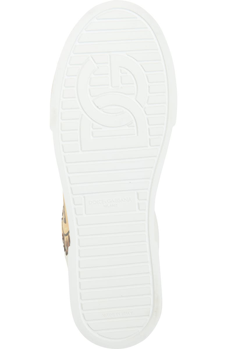 Dolce&Gabbana Portofino Light Strobel Sneaker, Alternate, color, Bianco/ Rosa Baby