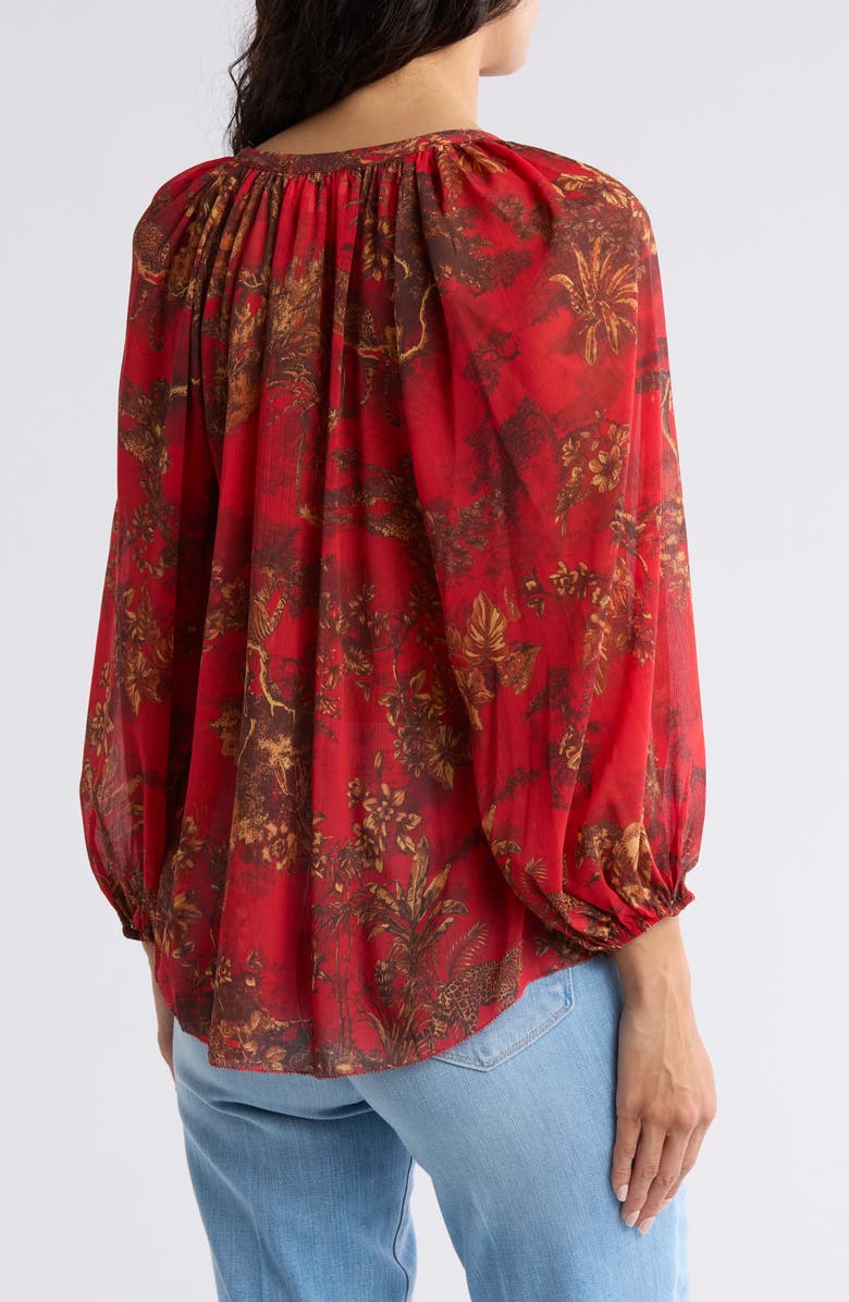 L'AGENCE Teagan Balloon Sleeve Button-Up Top, Alternate, color, 