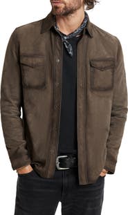 John Varvatos Izzy Suede Shirt Jacket