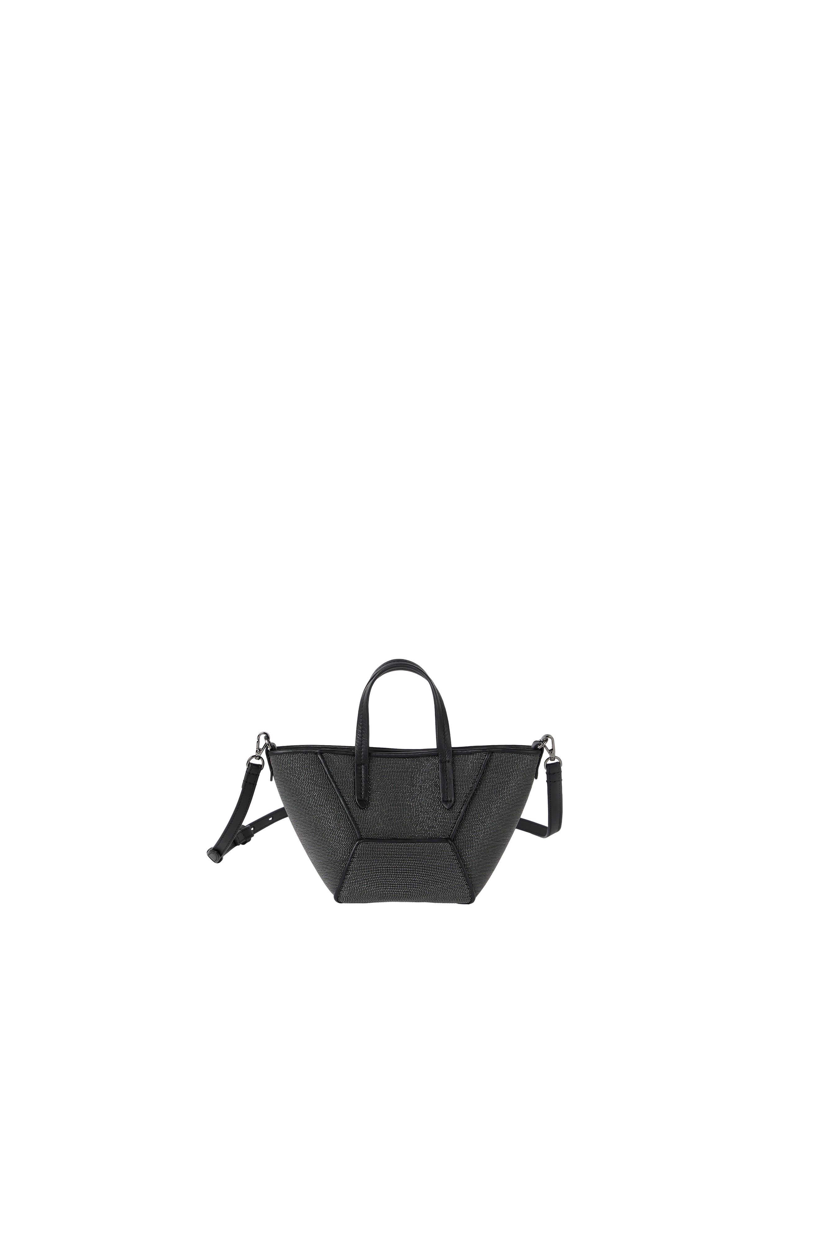 Precious BC Duo mini bag in grained leather, Alternate, color, Black