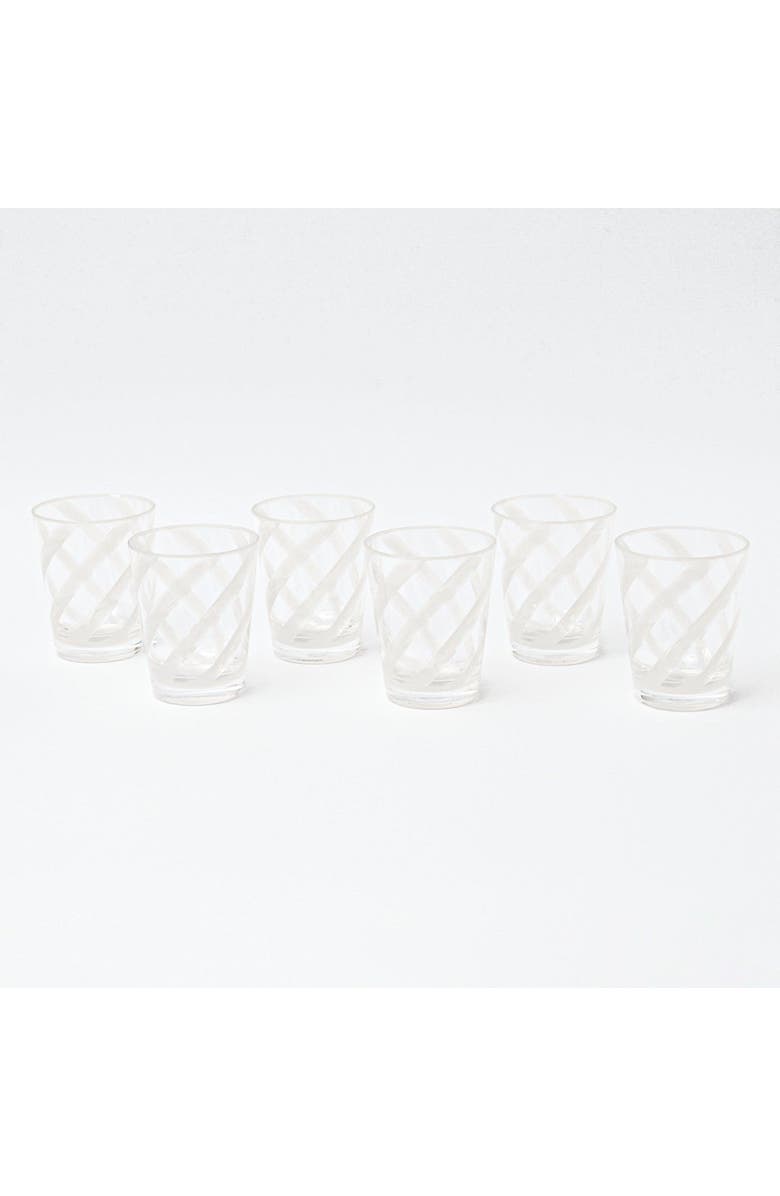 Mrs. Alice Swirl Outdoor Glasses, Alternate, color, White