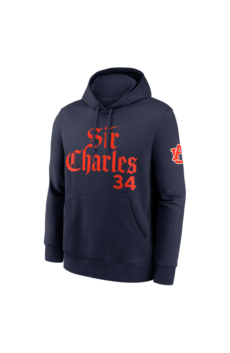 Nike Men's Nike Charles Barkley Navy Auburn Tigers  Name & Number Club Fleece Hoodie, Alternate, color, Navy