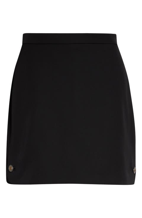 Heavyweight Wool Grain de Poude Skirt