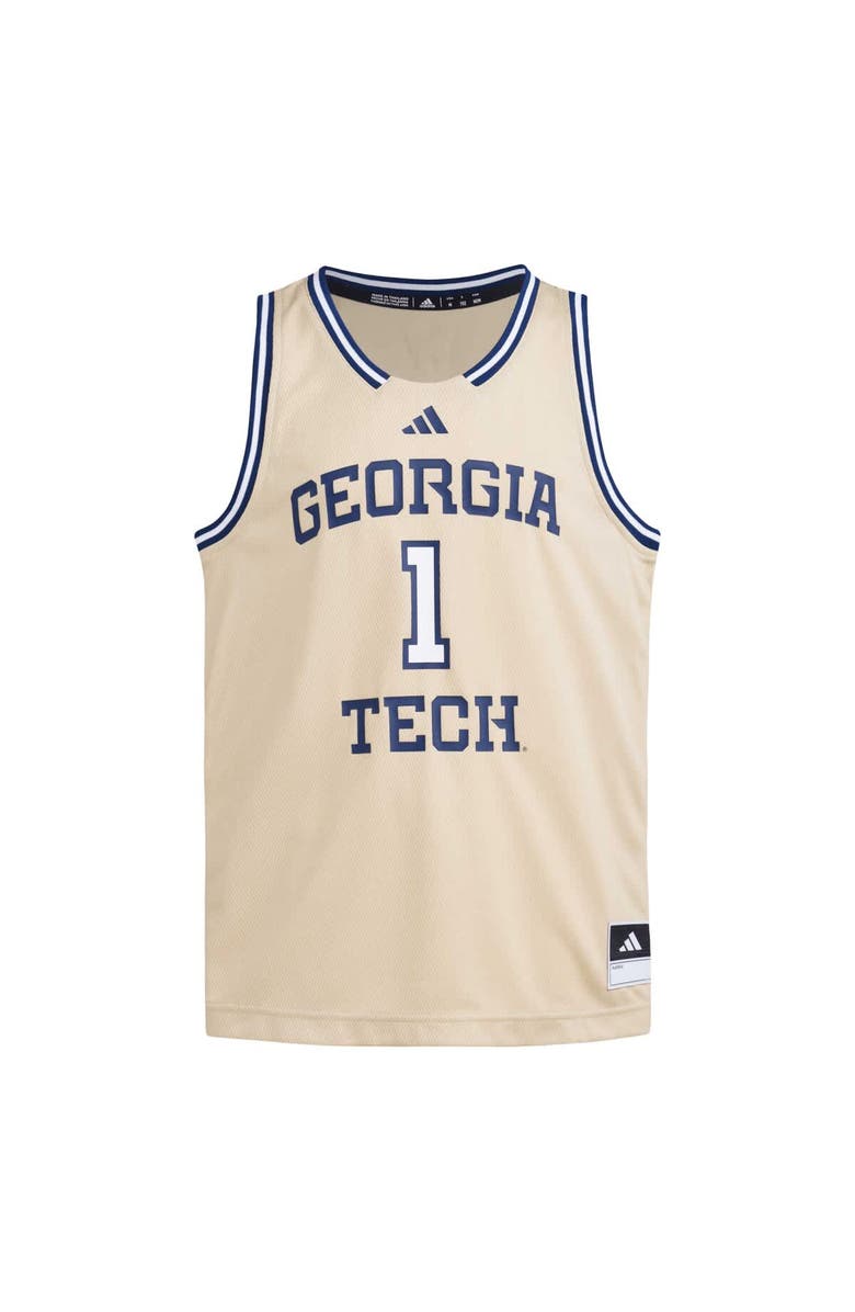 adidas Youth adidas #1 Gold Georgia Tech Yellow Jackets Swingman Jersey, Alternate, color, 