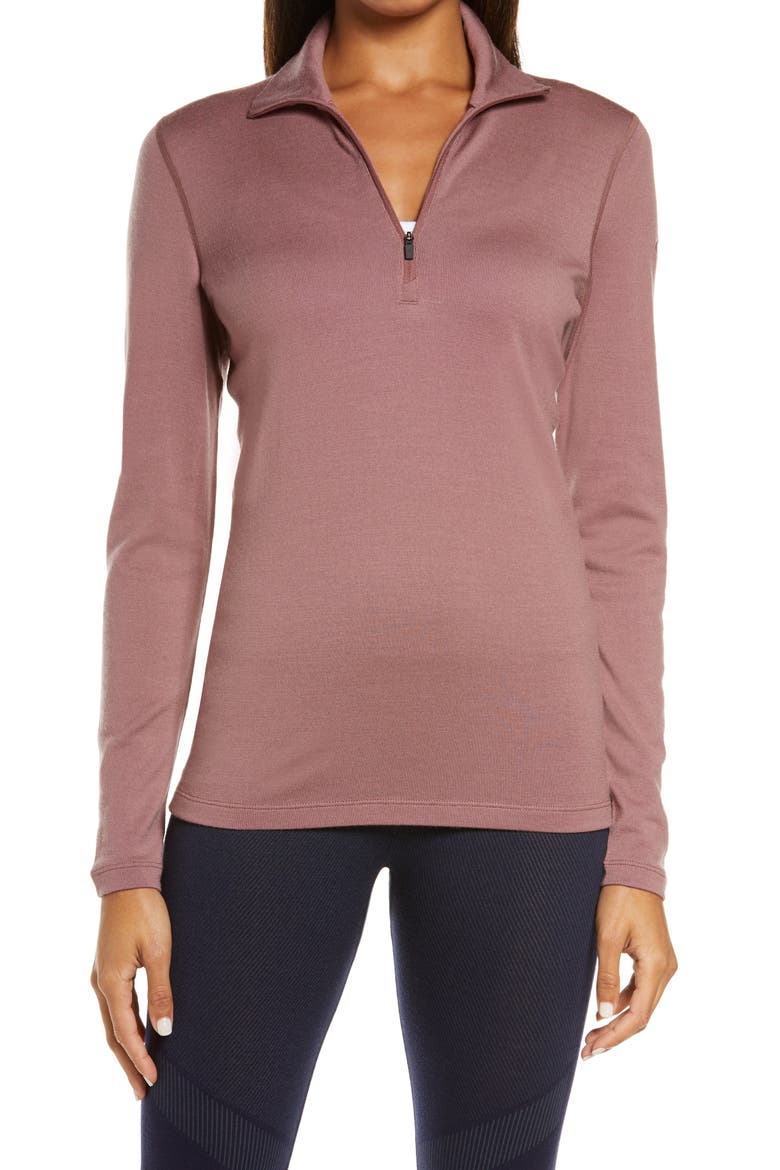 260 Tech Merino Wool Half Zip Base Layer Top, Main, color, SUEDE