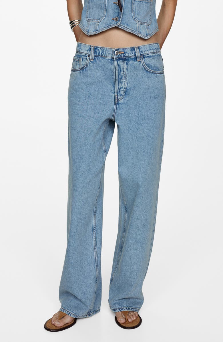 MANGO Wide Leg Jeans, Main, color, 