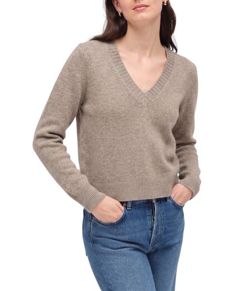 Wool-cashmere Shallow V-neck Sweater