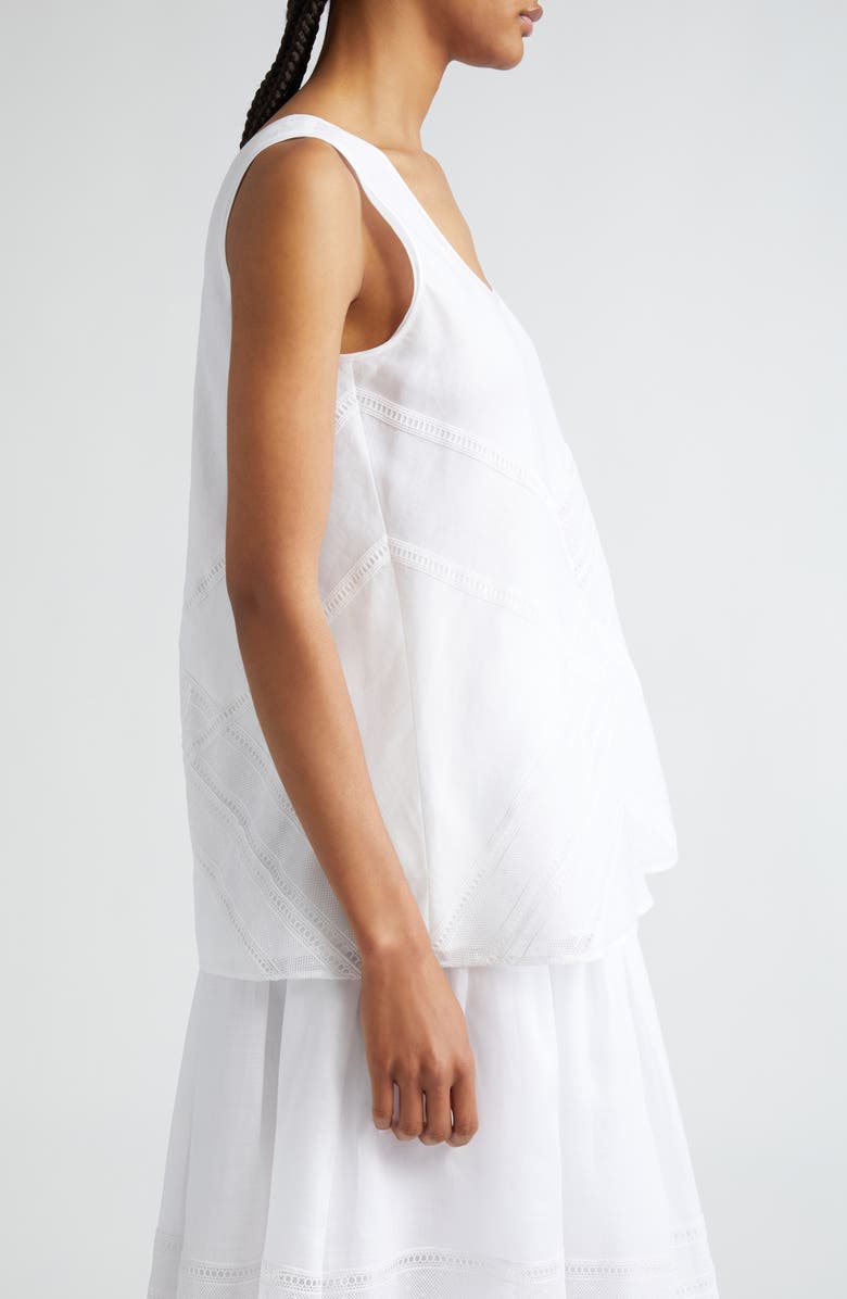 Max Mara Studio Ebridi Lace Trim Sleeveless Top, Alternate, color,
