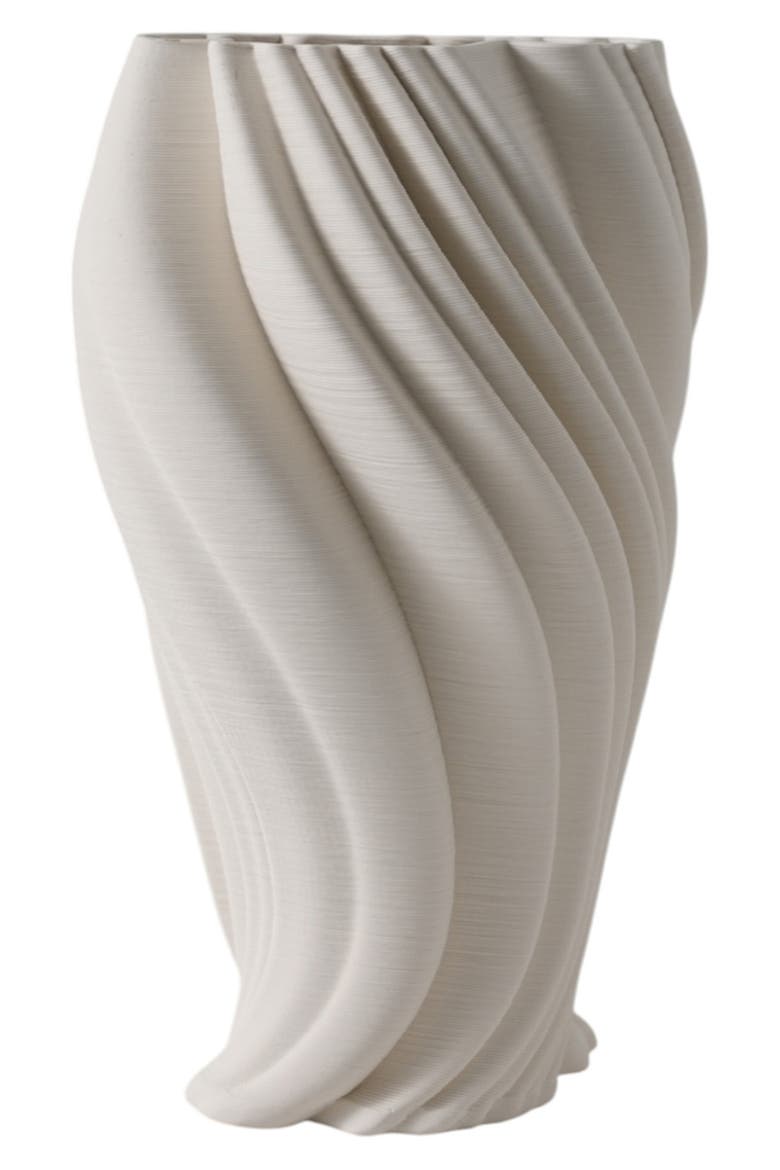 Valencia Waveform 3D Vase, Main, color, IVORY