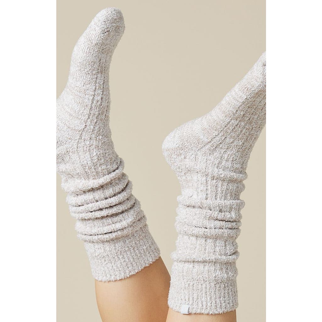 Softies Marshmallow Slouchy Socks With Grippers In Heather Coco