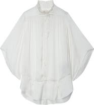 Zadig & Voltaire Taro Ruffle Satin Blouse