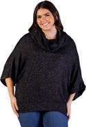 24seven Comfort Apparel Cowl Neck Dolman Sleeve Sweater Top