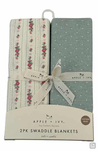 2-Pack Pointelle Swaddle Blankets