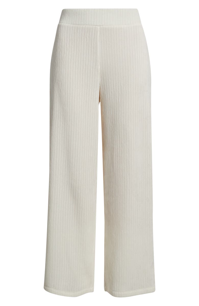 Anne Klein Pull-On Crop Wide Leg Pants, Alternate, color, White Dove