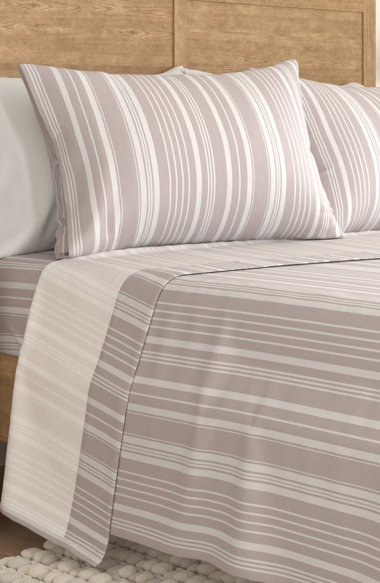 Woven & Weft Stripe Sheet Set, Alternate, color, Lavender Purple Stripe